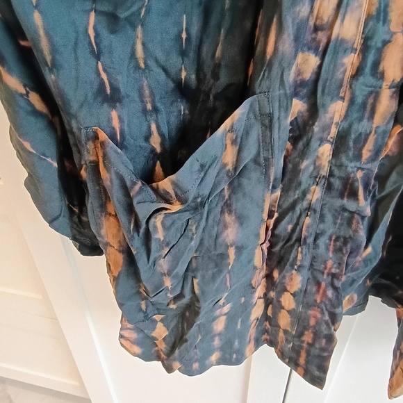 💋 Tie dye forest deep khaki robe/coverup *NEW - Picture 6 of 8